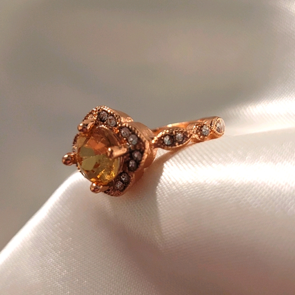 Rose Gold - Cadenza Halo Diamond Engagement Ring